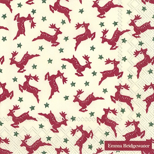 Lunch Napkins Red Reindeer